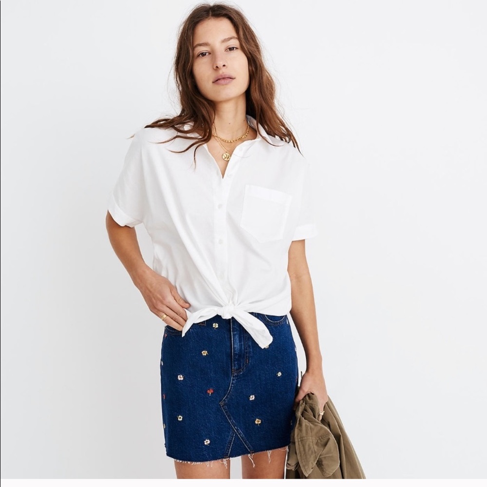 Madewell Front Tie button down shirt SOLD OUT XXS